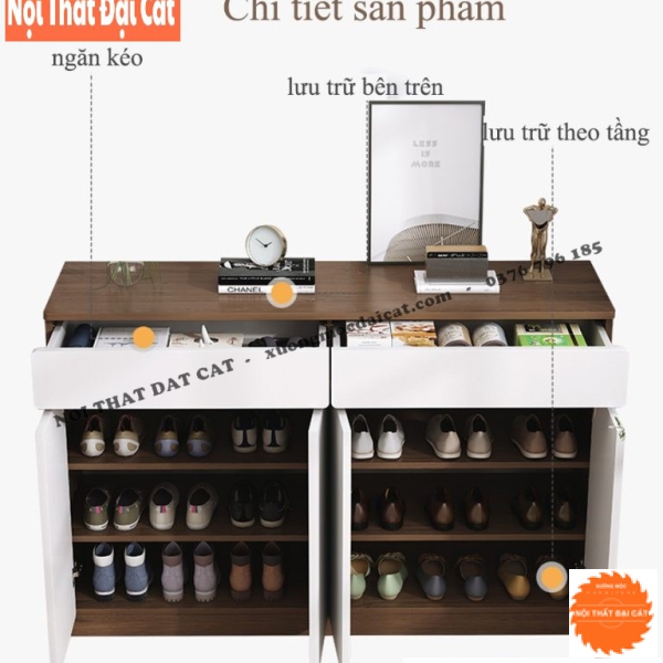 Tủ giày gỗ thiết kế hiện đại TG216