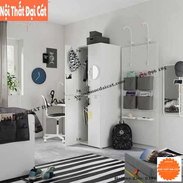 Tủ áo quần trẻ em bằng gỗ công nghiệp TTE068