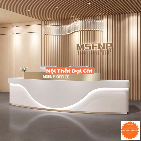 Quầy lễ tân công ty hiện đại QLT052