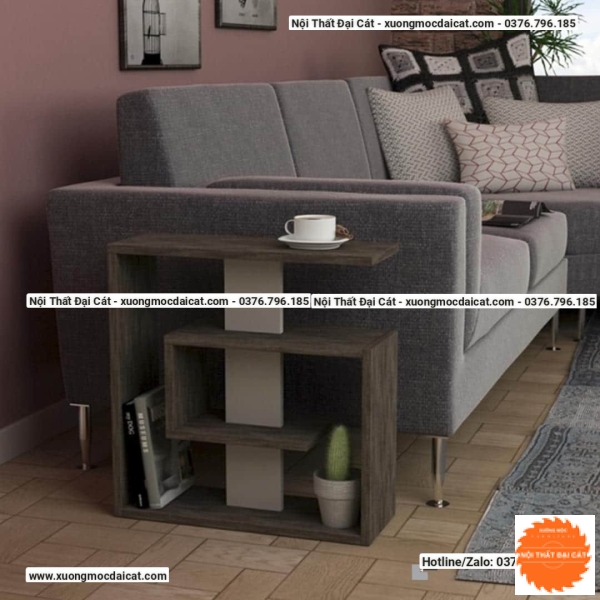 Bàn gỗ cạnh Sofa màu xám BGS001