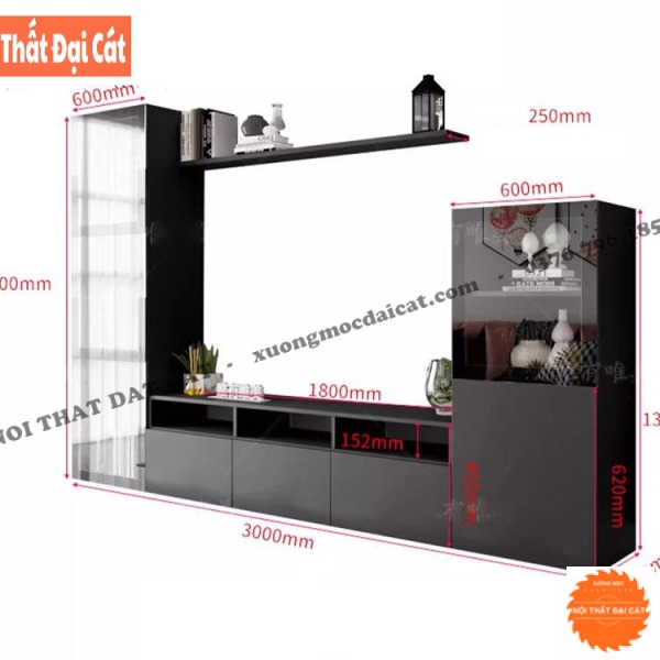 Tủ kệ tivi hiện đại đơn giản KKH090