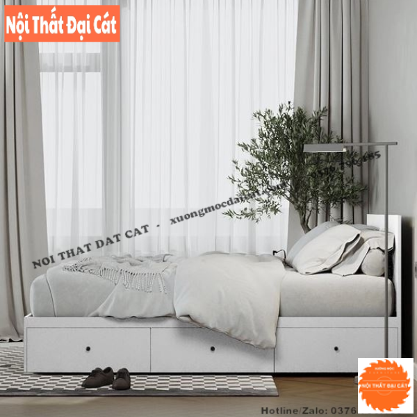 Giường ngủ thiết kế 3 hộc kéo G105
