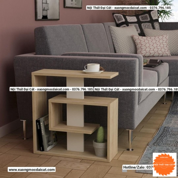 Bàn gỗ cạnh Sofa màu xám BGS001