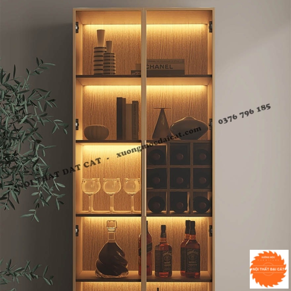 Tủ rượu cánh kính có đèn led TR062