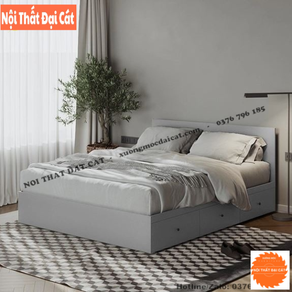 Giường ngủ thiết kế 3 hộc kéo G105