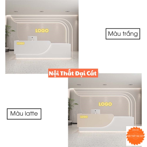 Quầy lễ tân đẹp trẻ trung QLT053