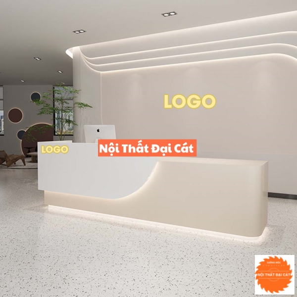 Quầy lễ tân đẹp trẻ trung QLT053