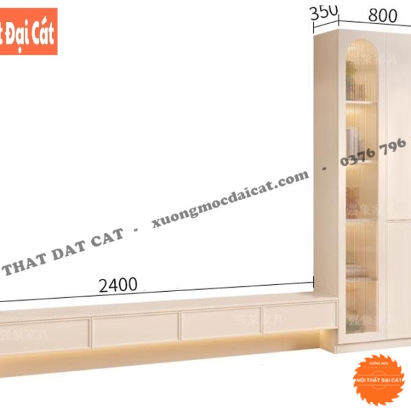 Kệ tủ tivi phòng khách chữ L KKH091