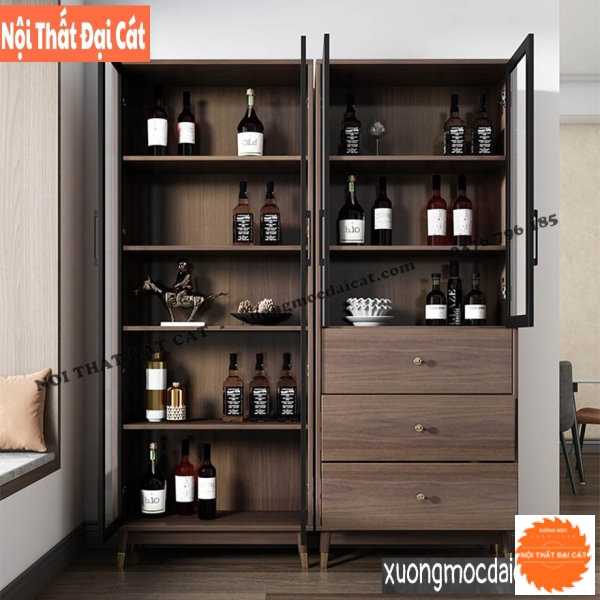 Tủ rượu kết hợp phong cách mới TR063