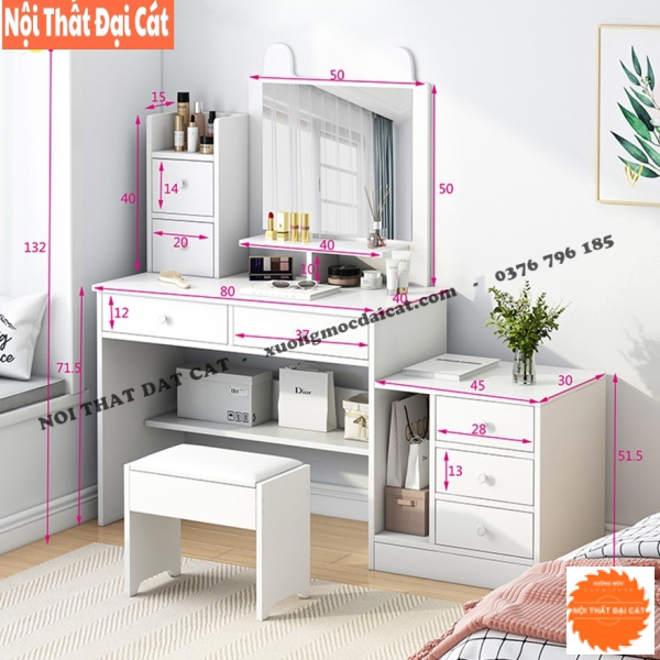 Bàn trang điểm gu nhẹ nhàng BTĐ128