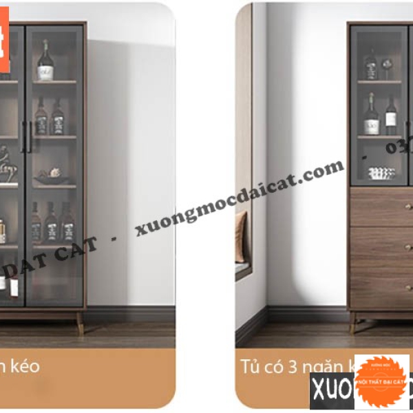 Tủ rượu kết hợp phong cách mới TR063