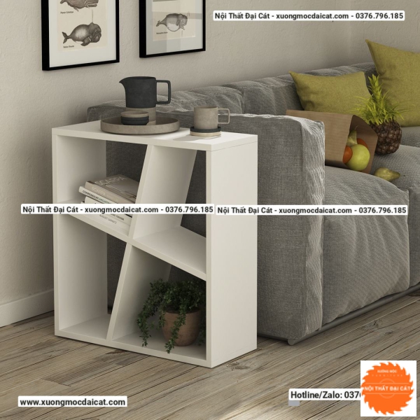 Bàn gỗ cạnh Sofa thiết kế 4 ô BGS010