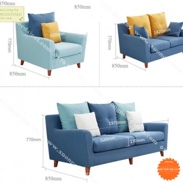 Ghế sofa gỗ gia đình phòng khách hiện đại 