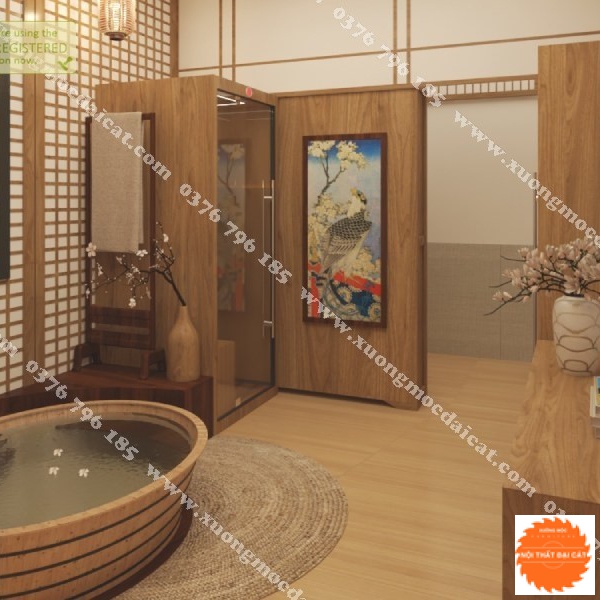 Mẫu thiết kế nội thất Spa - Thẩm mỹ viện phong cách Nhật MS005