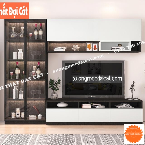 Kệ tivi kết hợp tủ rượu KTV058