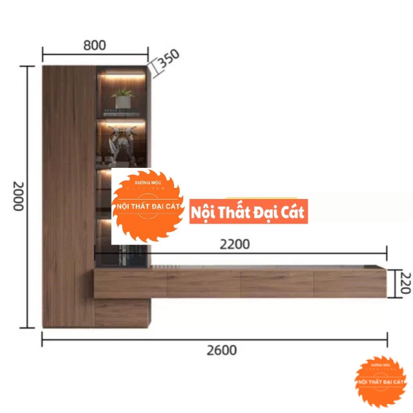 Kệ tivi treo tường thiết kế đẹp KTV150