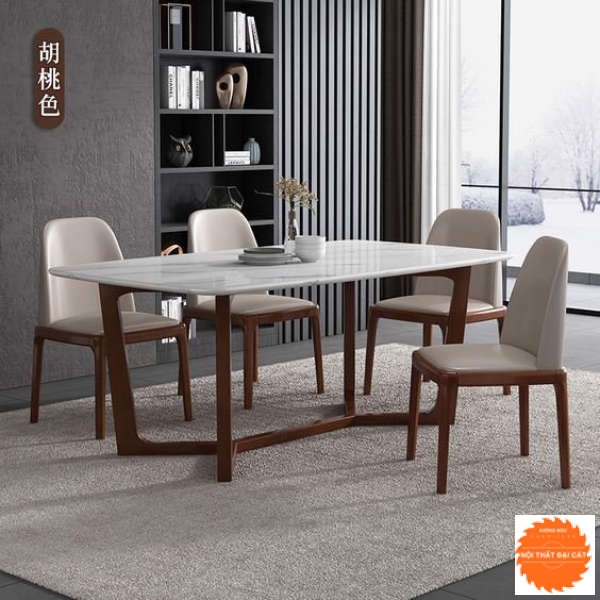 Bộ bàn ăn mặt đá 4 ghế BA002