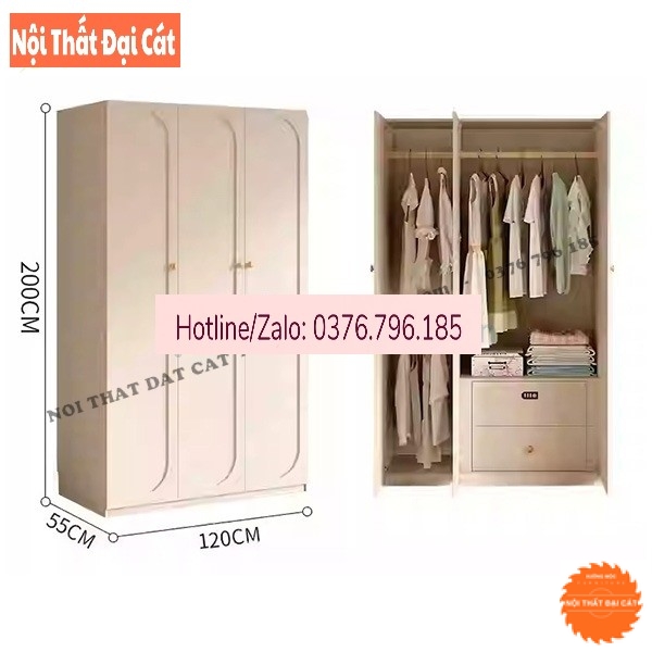 Tủ áo quần có kệ góc tiện ích TA474