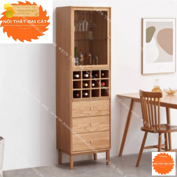 Tủ rượu gỗ công nghiệp nhỏ gọn TR038