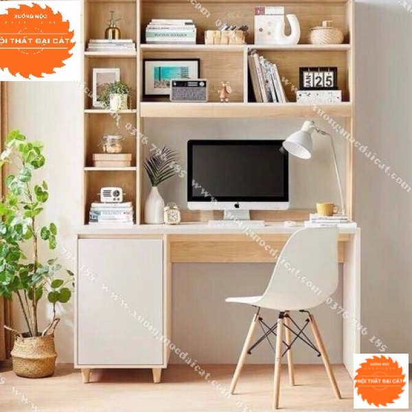 Bàn học gỗ công nghiệp đa chức năng BH038