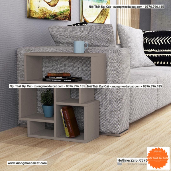 Bàn gỗ cạnh sofa tone vàng BGS013