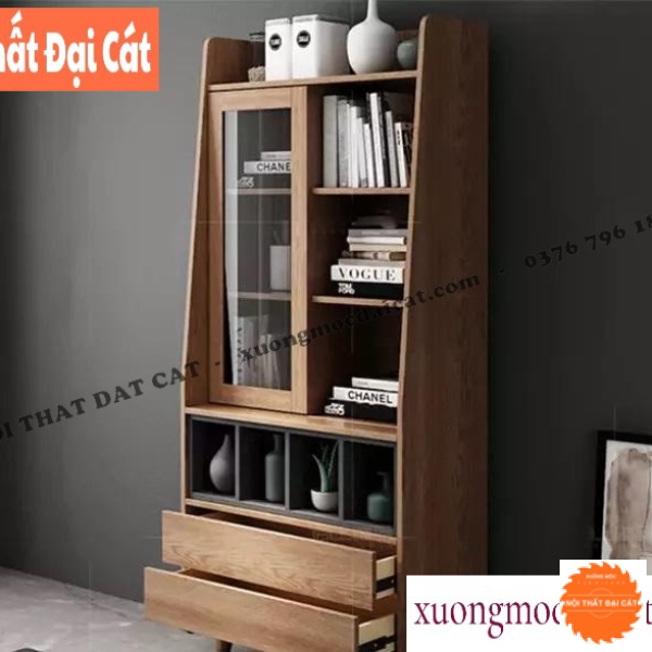 Kệ sách gỗ MDF phong cách hiện đại KS172