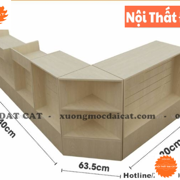 Quầy thu ngân gỗ hiện đại QTN005