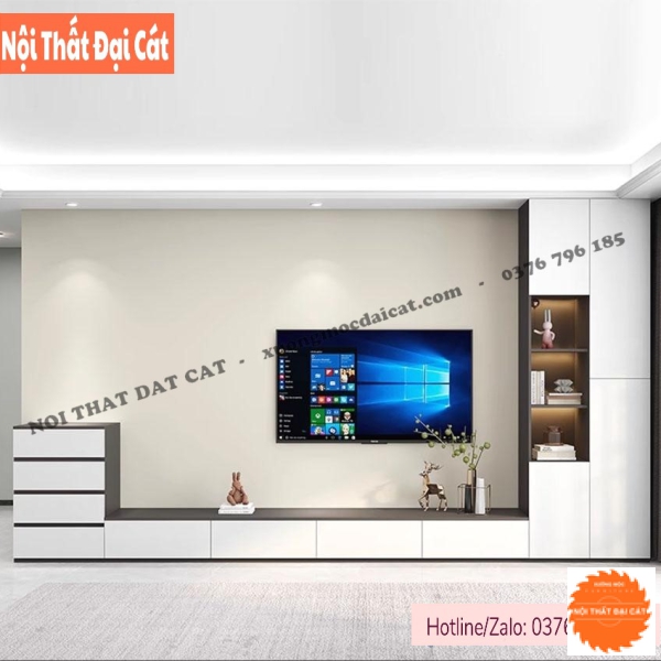 Kệ tủ tivi phòng khách bằng gỗ MDF KKH092