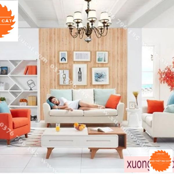 Ghế sofa gỗ gia đình phòng khách hiện đại 