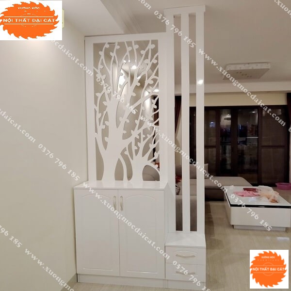 Vách ngăn gỗ họa tiết hình cây VN068