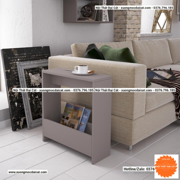 Bàn gỗ nhỏ cạnh sofa phòng khách BGS014