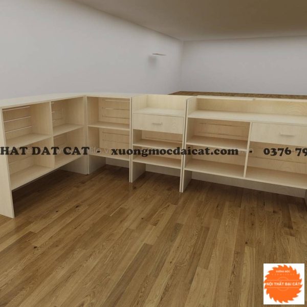 Quầy thu ngân gỗ hiện đại QTN005