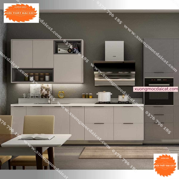 Tủ bếp chữ I cho phòng bếp gia đình TB0107