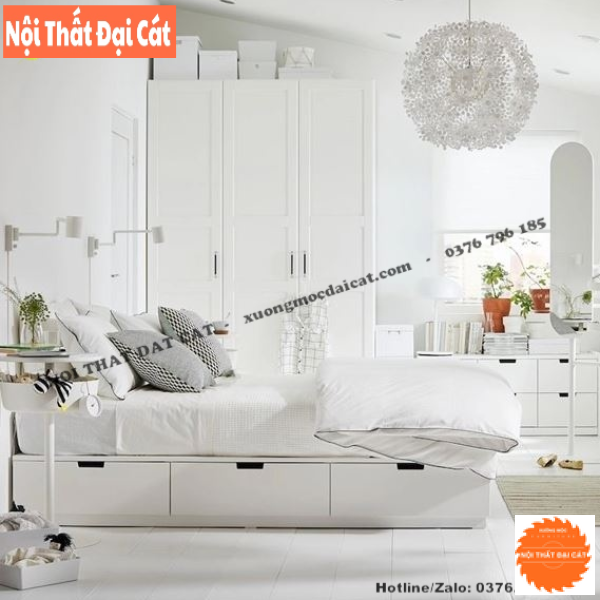 Giường ngủ thiết kế không đầu giường G109