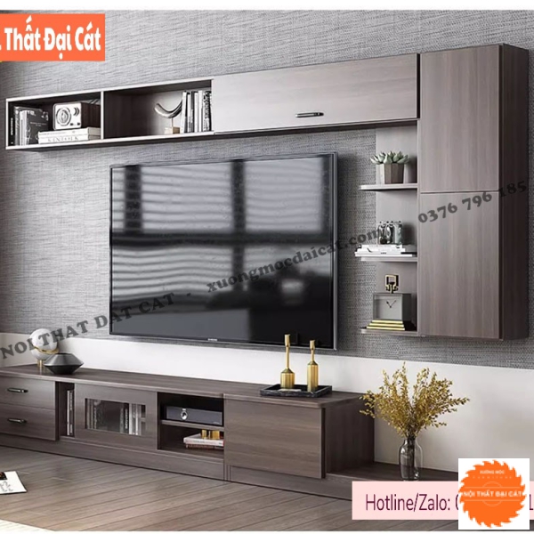 Kệ tivi gỗ kết hợp tủ treo KKH094