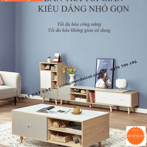 Bàn sofa phòng khách bằng gỗ BS046