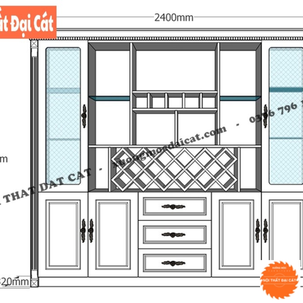 Tủ rượu tân cổ điển TR064