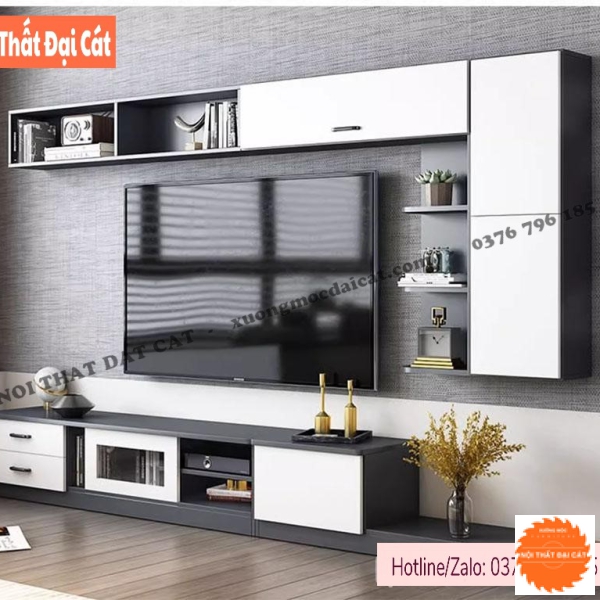 Kệ tivi gỗ kết hợp tủ treo KKH094