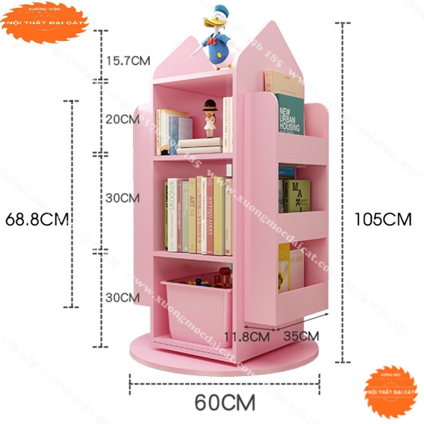 Kệ sách trẻ em thiết kế dễ thương KSTE001