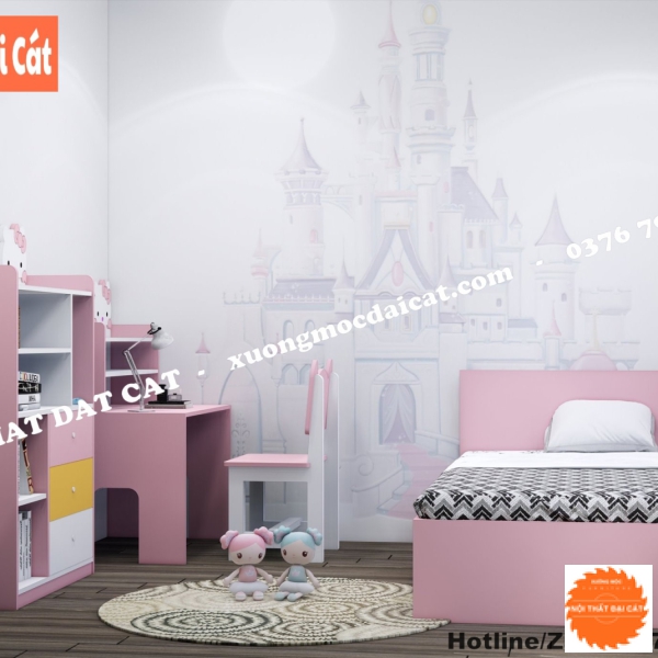 Combo nội thất nhỏ gọn cho phòng bé PNTE029