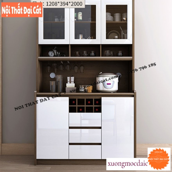 Tủ đựng đồ nhà bếp cánh kính TBN075