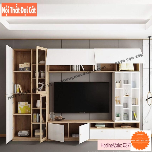 Tủ kệ tivi bằng gỗ MDF cao cấp KKH095