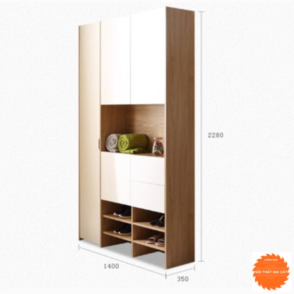 Tủ giày thiết kế cao 2 màu TG079