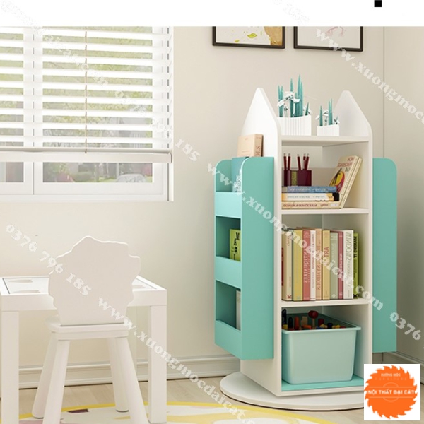 Kệ sách trẻ em thiết kế dễ thương KSTE001