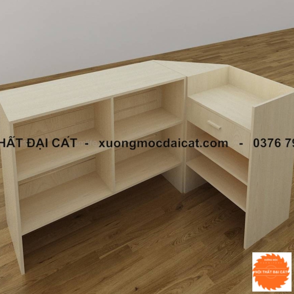 Quầy thu ngân cửa hàng thiết kế đẹp QTN003