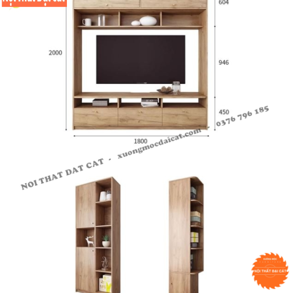 Tủ kệ để tivi phòng khách hiện đại KKH096