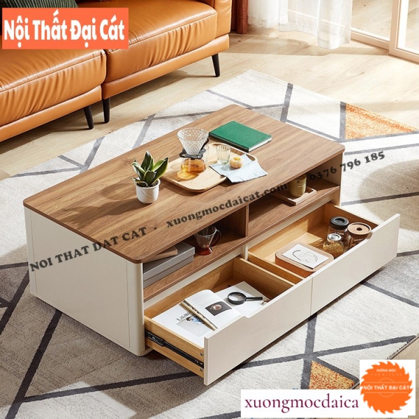 Bàn sofa gỗ thiết kế hộc kéo BS044