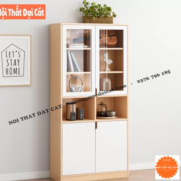 Kệ - tủ sách bằng gỗ công nghiệp KS174