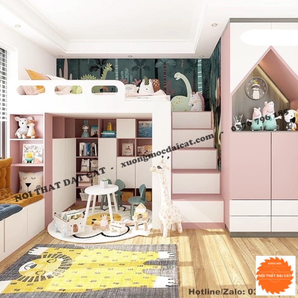 Giường tầng thiết kế thông minh cho bé GT105