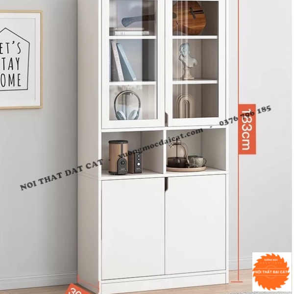 Kệ - tủ sách bằng gỗ công nghiệp KS174
